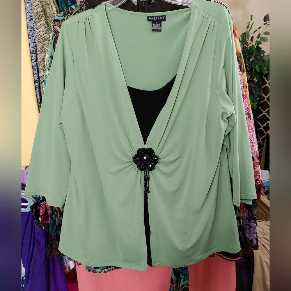 NEW BAY STUDIOS ONE PIECE TUNIC TOP SET PLUS SIZE 1XL